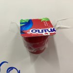 Yogurt with a clear tape