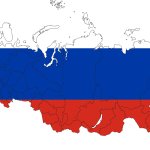 Russia flag map