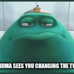 Clever Title | HOW GRANDMA SEES YOU CHANGING THE TV CHANNEL | image tagged in gifs,relatable,memes,funny,grandma finds the internet | made w/ Imgflip video-to-gif maker