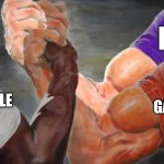 Name this game | DLC; GAMEPLAY; ART STYLE | image tagged in epic handshake w/ 3 hands | made w/ Imgflip meme maker