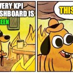 This is Fine (Blank) | WHEN EVERY KPI ON YOUR DASHBOARD IS; THIS IS FINE; GREEN | image tagged in this is fine blank | made w/ Imgflip meme maker