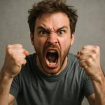 a guy raging