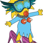 Maggie Simpson goes lady gaga