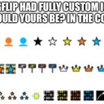 What would yours be? | IF IMGFLIP HAD FULLY CUSTOM ICONS, WHAT WOULD YOURS BE? IN THE COMMENTS | image tagged in imgflip icons | made w/ Imgflip meme maker