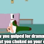ouch | pov you gulped for dramatic effect but you choked on your own spit | image tagged in gifs,racist peter griffin family guy | made w/ Imgflip video-to-gif maker