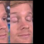 Guy closing his eyes