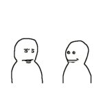 Blob guys staring