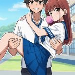 Anime carrying girlfriend
