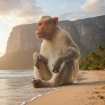 Monkey who lost in thoughts