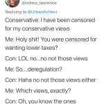 i have been censored for my conservative views