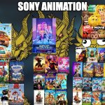 Sony Animation...Again | SONY ANIMATION | image tagged in three-headed dragon | made w/ Imgflip meme maker