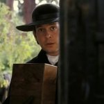 Mr Collins at the door