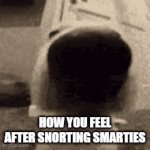 smartie snortie | HOW YOU FEEL AFTER SNORTING SMARTIES | image tagged in gifs,crazy | made w/ Imgflip video-to-gif maker
