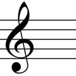 treble clef music staff