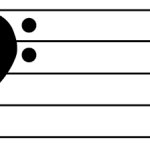 bass clef staff music
