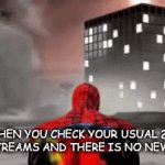 Why is it so heart-breaking | WHEN YOU CHECK YOUR USUAL 2-3 MEME STREAMS AND THERE IS NO NEW MEMES | image tagged in gifs,memes | made w/ Imgflip video-to-gif maker