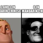 Teacher's Copy | 0 IN MANDARIN CHINESE; 1, 2 AND 3 IN MANDARIN CHINESE | image tagged in teacher's copy | made w/ Imgflip meme maker