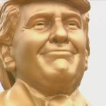 Gold Trump Statue Face