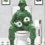 Army Guy On Toilet
