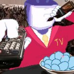 tenna drinking beer meme