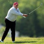 Trump golfing fat slice hook duffer