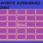 favorite superheroes bingo