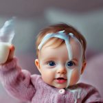 AI baby pouring milk on head meme