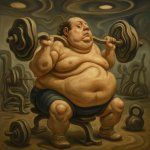 fat man in a gym