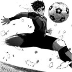 Rin Itoshi kicking the ball