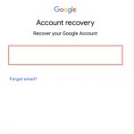 Recover your google account