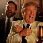 JD Trump laughing