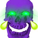 Cursed laughing skull emoji