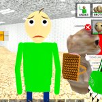 Baldi sad seeing el gato and gotta reap fighting template