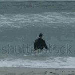 Walking into the ocean GIF Template