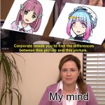 Lacey and Yori seems to be the same (I guess) | My mind | image tagged in memes,they're the same picture | made w/ Imgflip meme maker