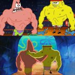 Sponge Bob and Patrick fight