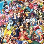 One piece group picture template