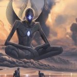 Alien god looking down