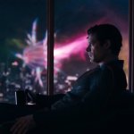 Superman drinks hot cocoa