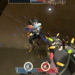 Scout blasting soldier