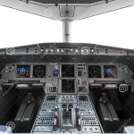Plane inside cockpit