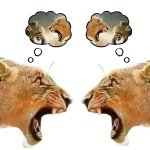 double screaming lion
