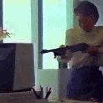 Computer getting shoot at GIF Template