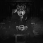 Wolf on a chair