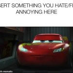 Lightning McQueen irritated template
