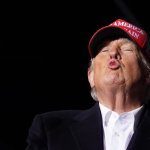 Trump in a moment of quiet, dignified contemplation