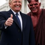 donald trump satan lucifer thumbs up meme