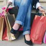 Lady with shopping bags