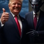donald Trump Satan Devil Lucifer Demon Evil thumbs up