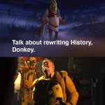 Shrek and Donkey impressed of William Afton’s death | image tagged in shrek and donkey impressed of villains defeat | made w/ Imgflip meme maker